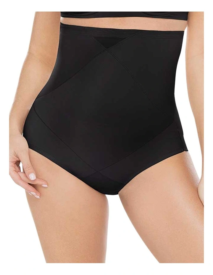 Tummy Tuck High-Waist Shaping Brief in Black image 1