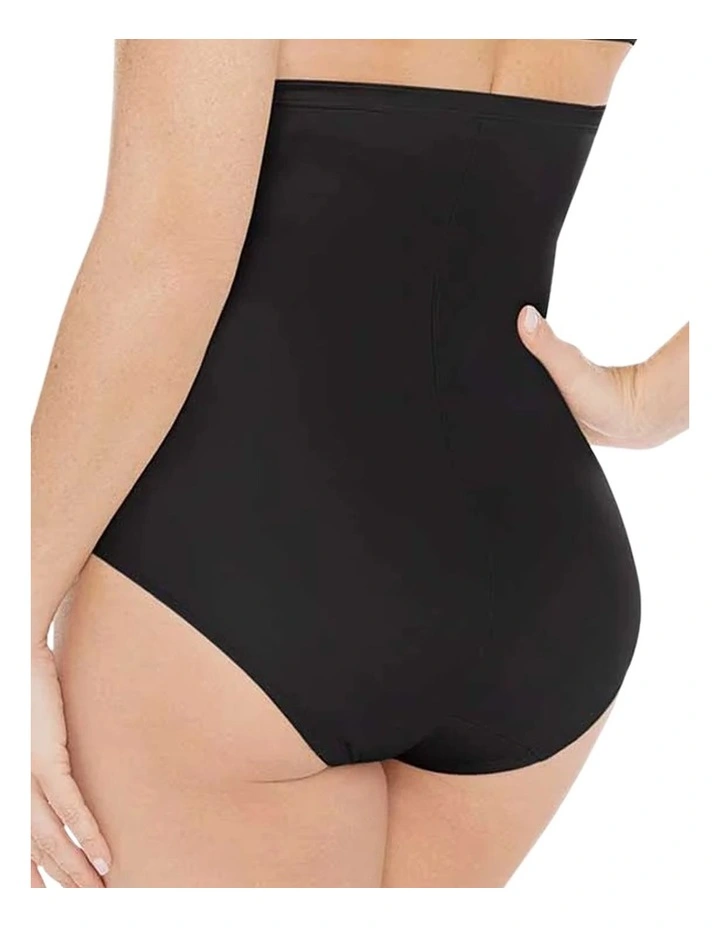 Tummy Tuck High-Waist Shaping Brief in Black image 2