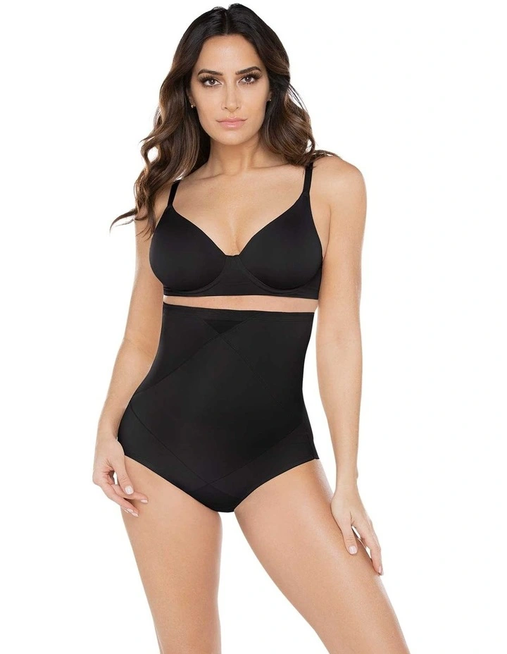 Tummy Tuck High-Waist Shaping Brief in Black image 3