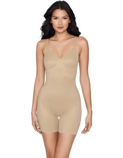 Show Stopper Backless Shapewear Full Body Romper in Beige