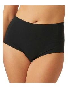 Cotton And Modal Seamless High Waist Brief in Black