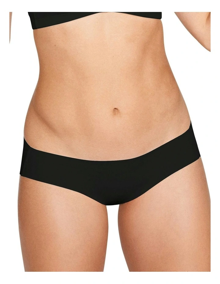 Cotton And Modal Seamless Invisible Hipster Brief in Black image 5