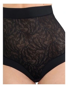 Powerlace High Waist Lace Shaping Brief in Black