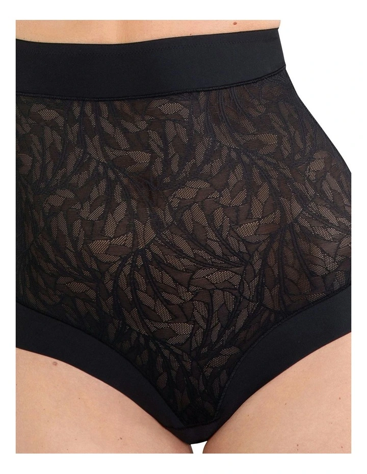 Powerlace High Waist Lace Shaping Brief in Black image 1