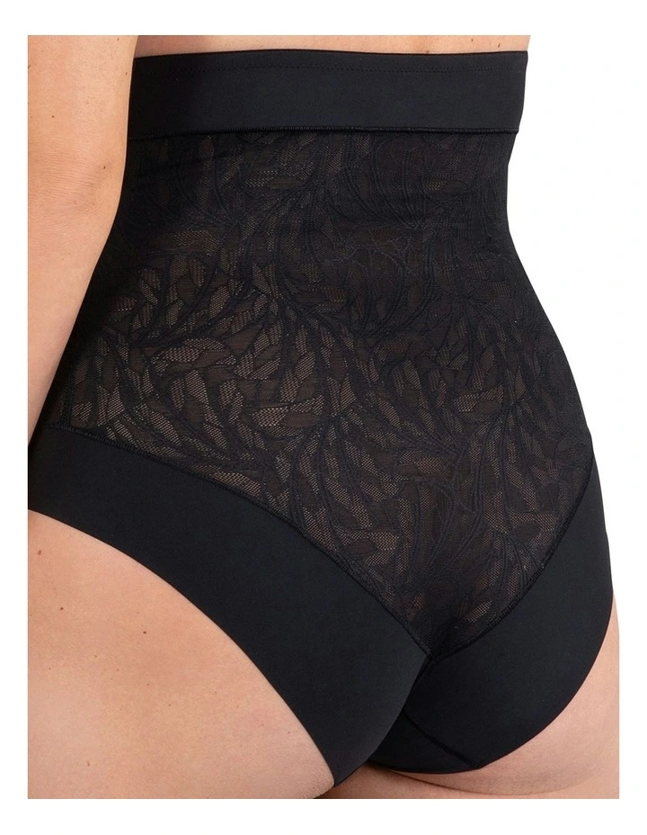 Powerlace High Waist Lace Shaping Brief in Black image 2