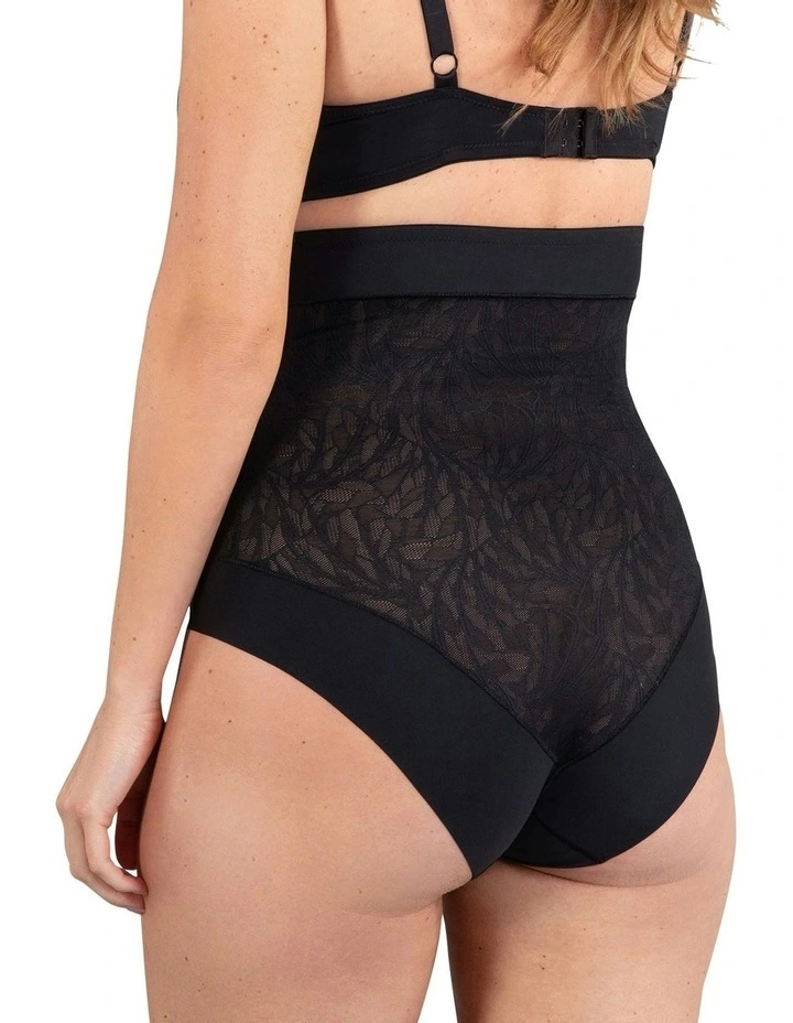 Powerlace High Waist Lace Shaping Brief in Black image 4