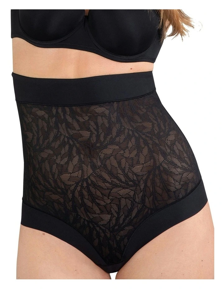 Powerlace High Waist Lace Shaping Brief in Black image 7