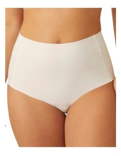 Cotton And Modal Seamless High Waist Brief in White