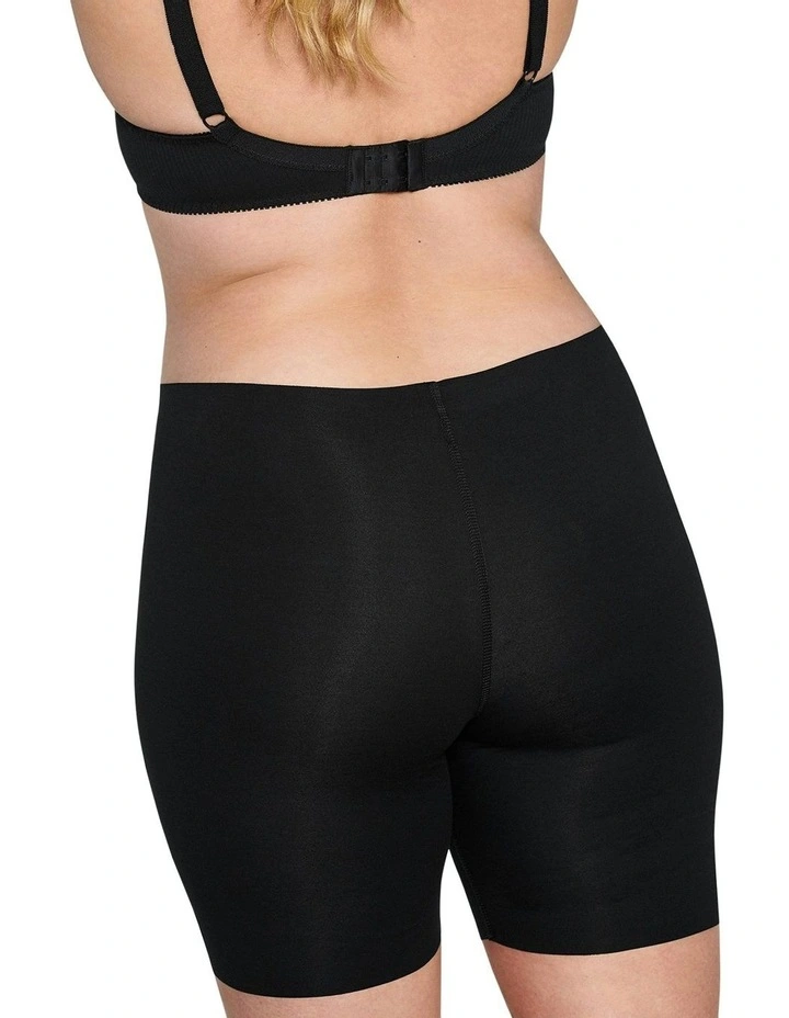 Cotton And Modal Long Leg Boxer Brief in Black image 2