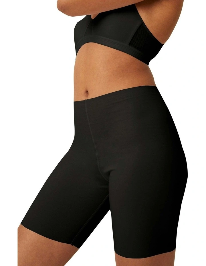 Cotton And Modal Long Leg Boxer Brief in Black image 7