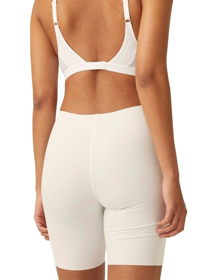 Cotton And Modal Long Leg Boxer Brief in White image 2