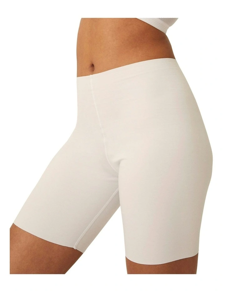 Cotton And Modal Long Leg Boxer Brief in White image 4