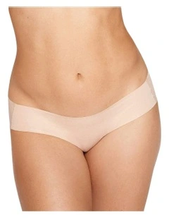Cotton And Modal Seamless Invisible Hipster Brief in Light Beige