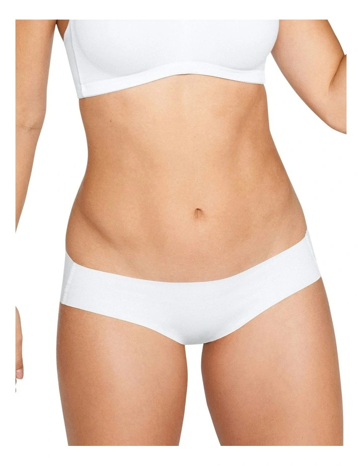 Cotton And Modal Seamless Invisible Hipster Brief in White image 3