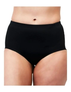 High Waist Shapewear Brief With Lace in Black