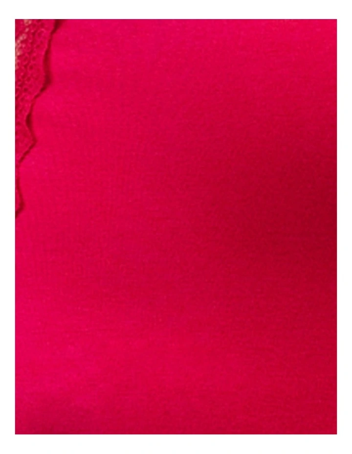 Organic Cotton And Lace High Waist Period Underwear in Red image 6