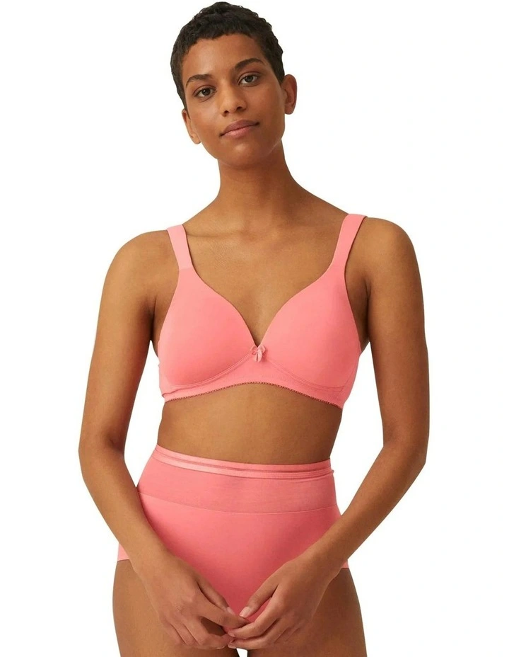 Padded Wirefree T-shirt Bra With Wide Straps in Pink image 3