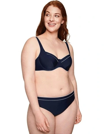 Underwire Bikini 2 Pieces in Navy-White