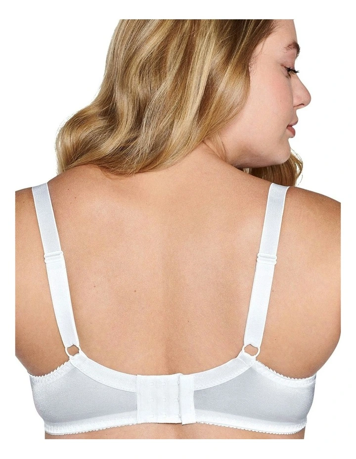 Embroidered Underwire Balconette Bra in White image 2