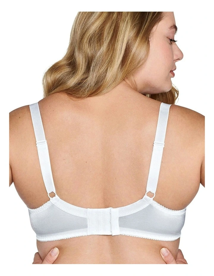 Embroidered Underwire Balconette Bra in White image 4