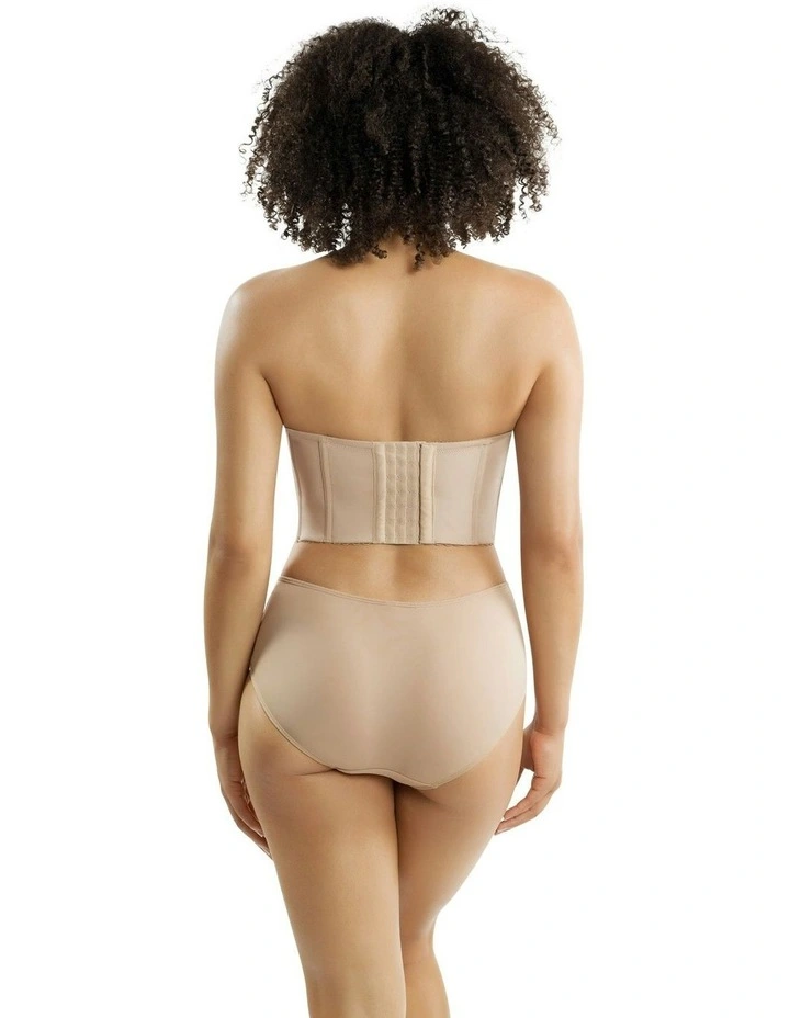 Elissa Seamless Padded Longline Strapless Bra in European Nude image 5