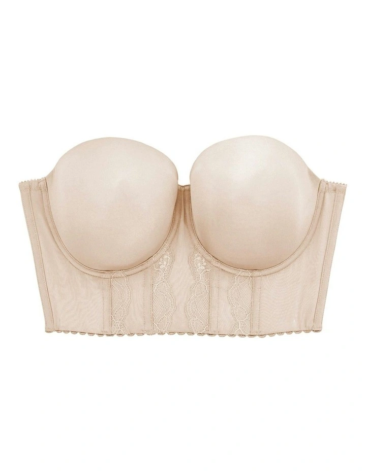 Elissa Seamless Padded Longline Strapless Bra in European Nude image 7