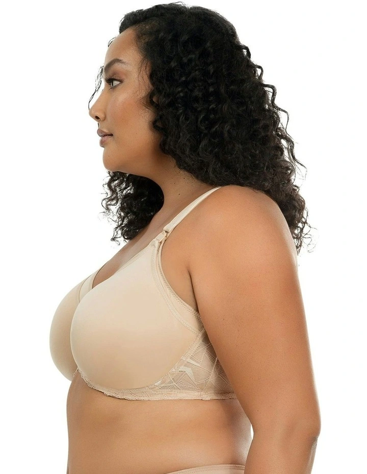 Leila Seamless Underwire Nursing Bra in Bare image 3