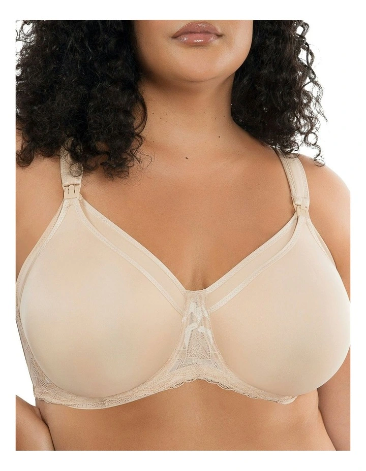 Leila Seamless Underwire Nursing Bra in Bare image 5