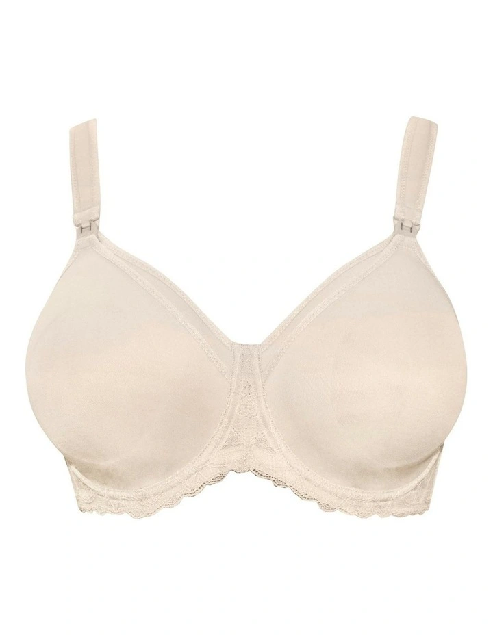 Leila Seamless Underwire Nursing Bra in Bare image 7