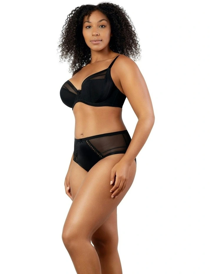Shea Supportive Full Bust Plunge Bra in Black image 3