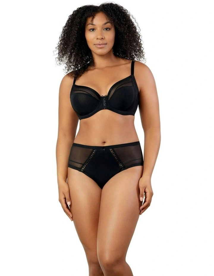 Shea Supportive Full Bust Plunge Bra in Black image 4