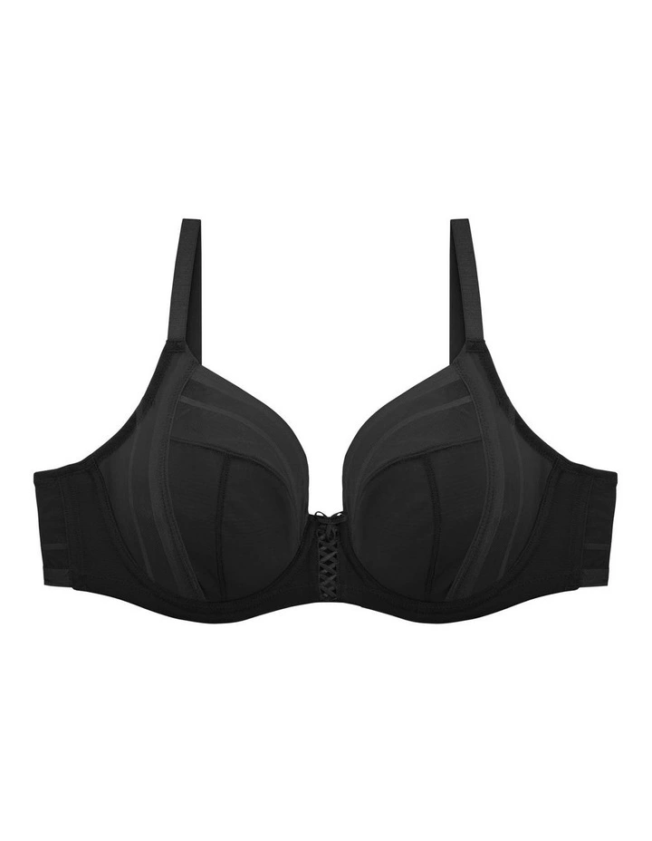 Shea Supportive Full Bust Plunge Bra in Black image 7