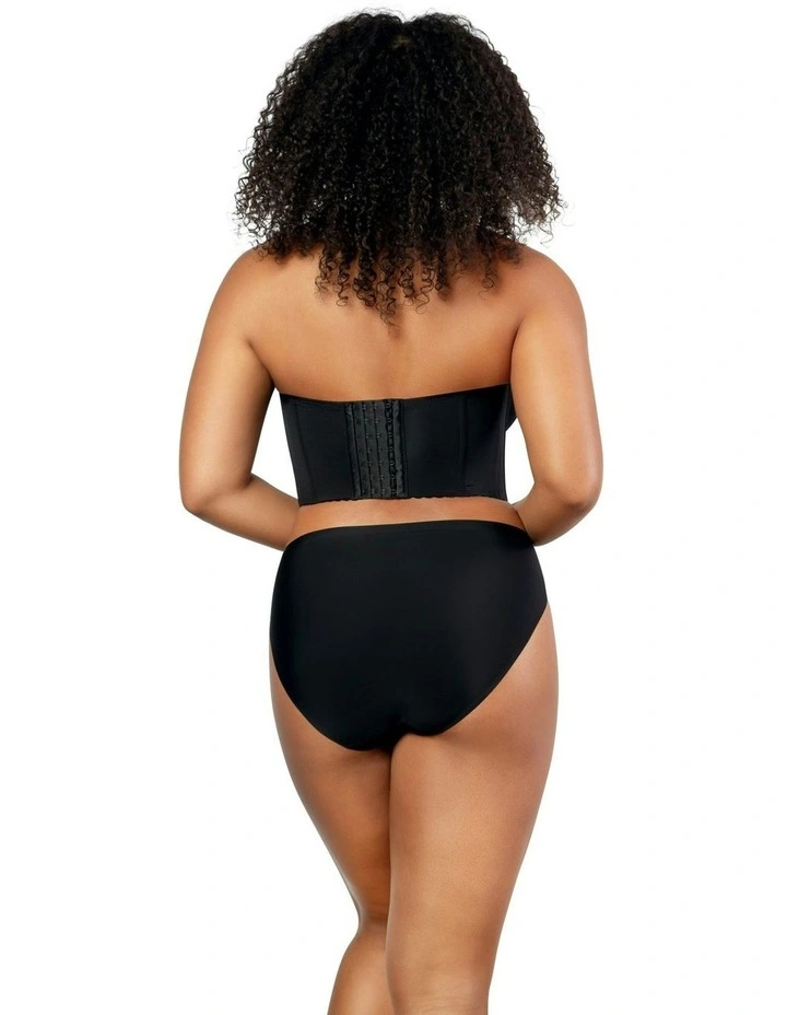 Elissa Seamless Padded Longline Strapless Bra in Black image 6