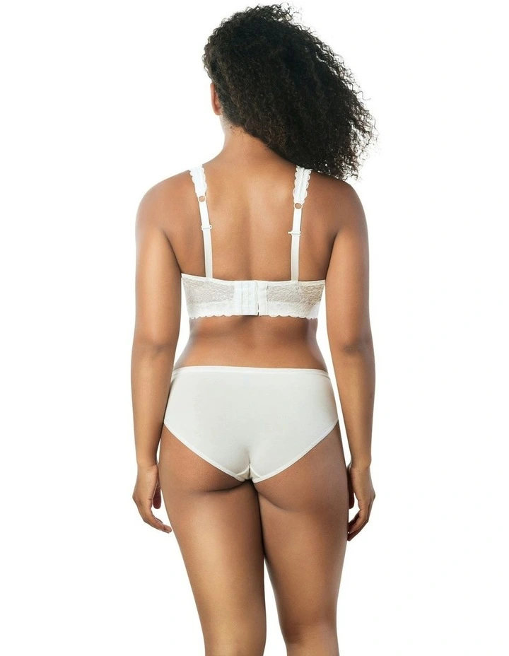 Adriana Wirefree Full Bust Lace Bralette in Pearl White image 5
