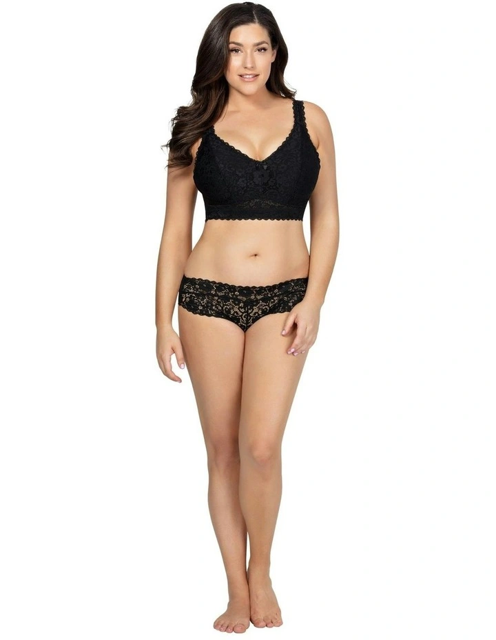 Adriana Wirefree Full Bust Lace Bralette in Black image 3
