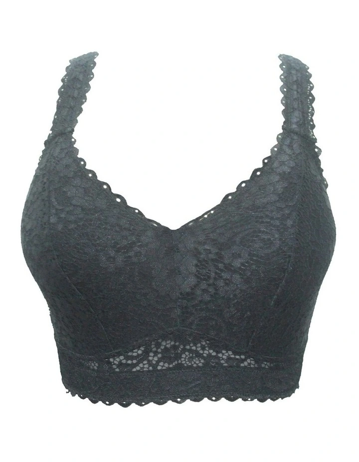 Adriana Wirefree Full Bust Lace Bralette in Black image 5