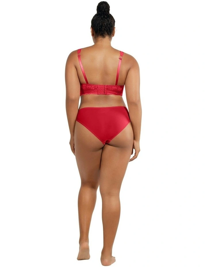 Adriana Wirefree Full Bust Lace Bralette in Racing Red image 2