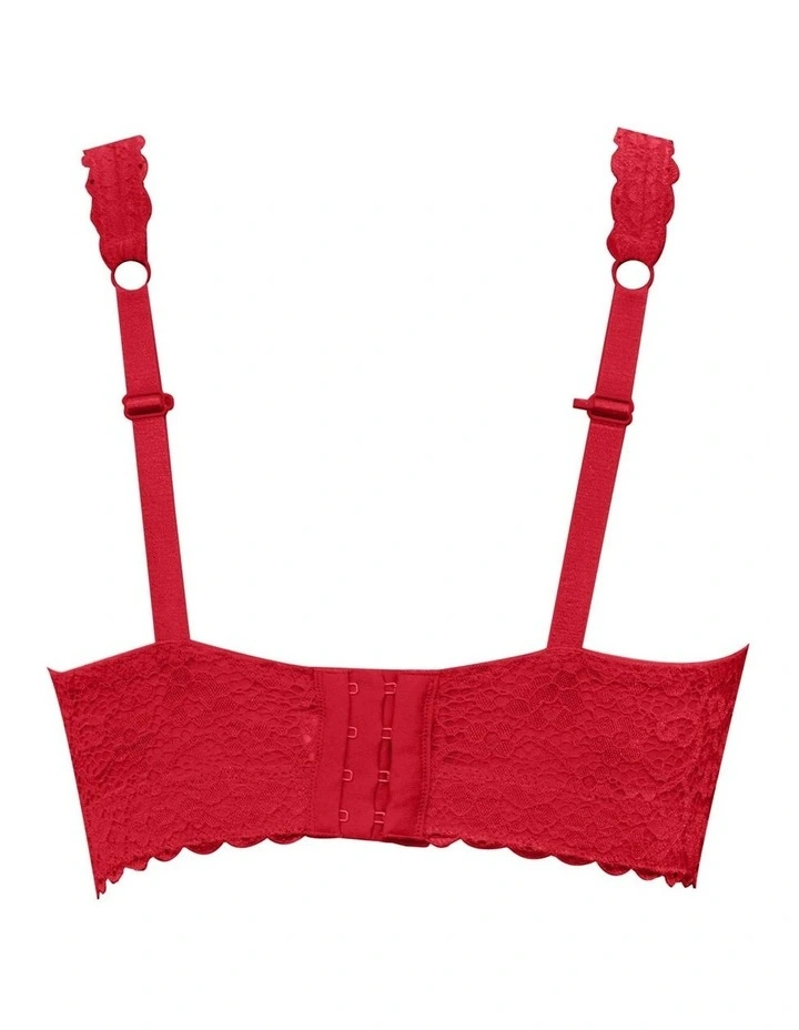 Adriana Wirefree Full Bust Lace Bralette in Racing Red image 6