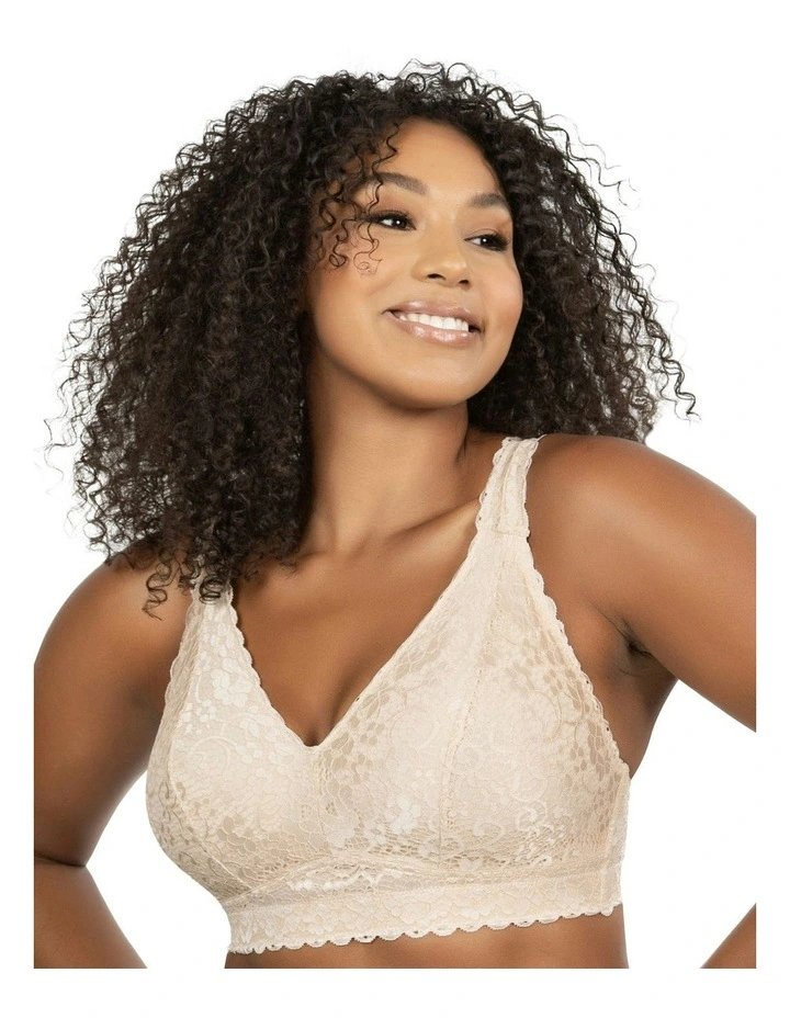 Adriana Wirefree Full Bust Lace Bralette in Bare image 1
