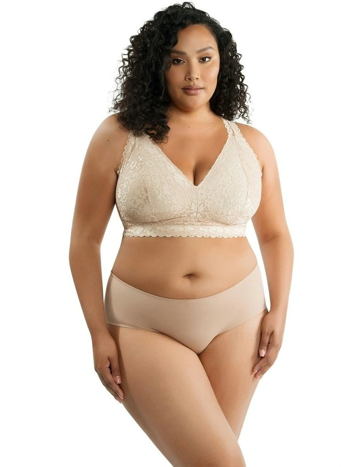 Adriana Wirefree Full Bust Lace Bralette in Bare image 3