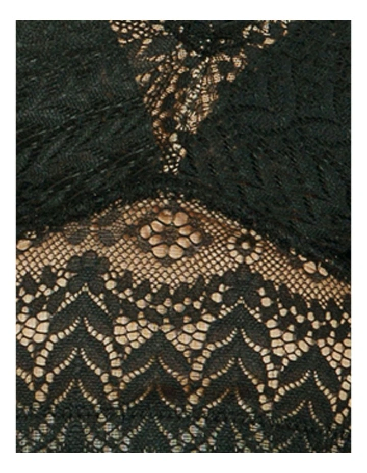 Mia Lace Wireless Longline Lace Bralette in Black image 6