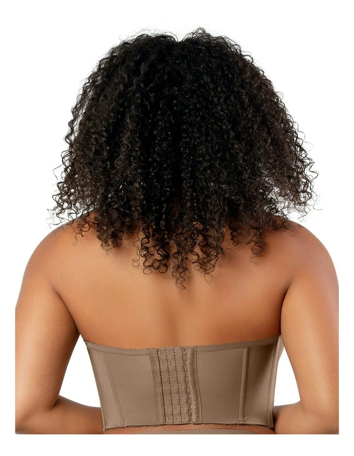 Elissa Seamless Padded Longline Strapless Bra in Beige image 2