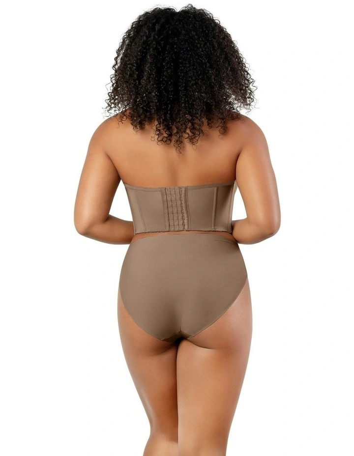 Elissa Seamless Padded Longline Strapless Bra in Beige image 5