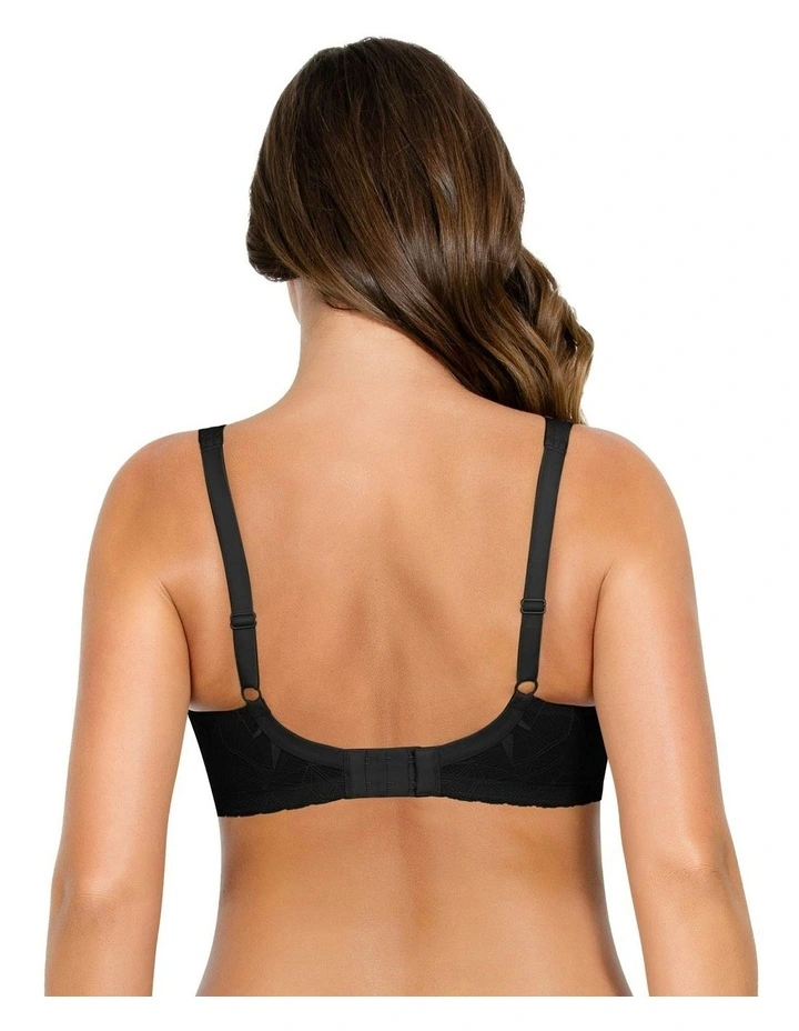 Leila Seamless Underwire Nursing Bra in Black image 2