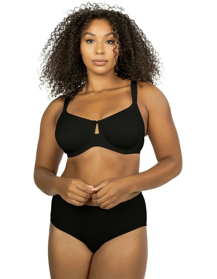 Erika Everyday Seamless Underwire T-shirt Bra in Black image 3
