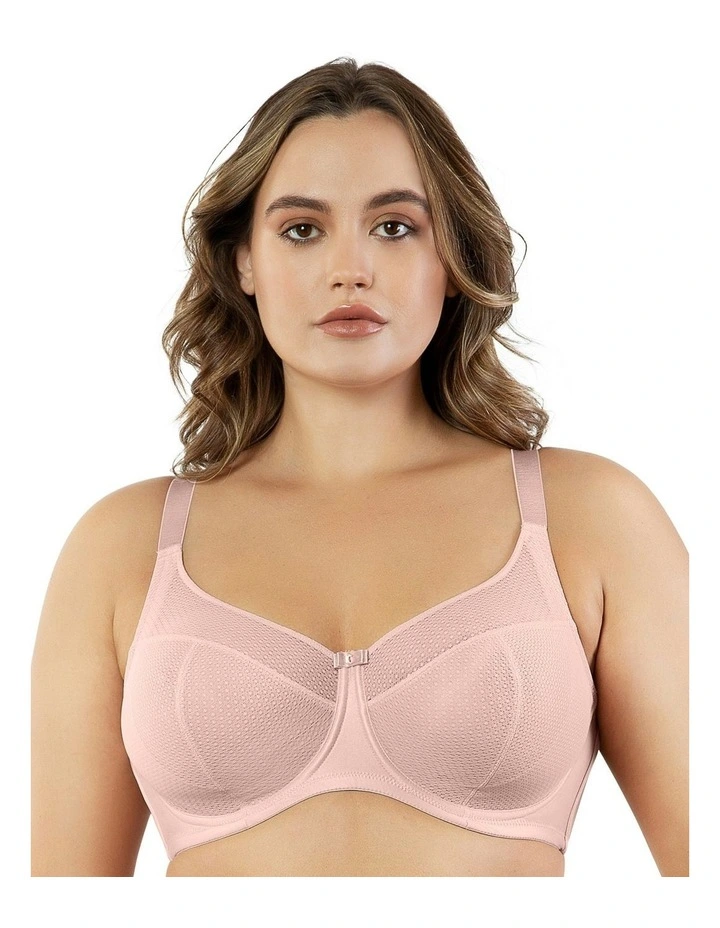 Paige Geometric Lace Unlined Underwire Full Bust Bra in Porcelain image 1