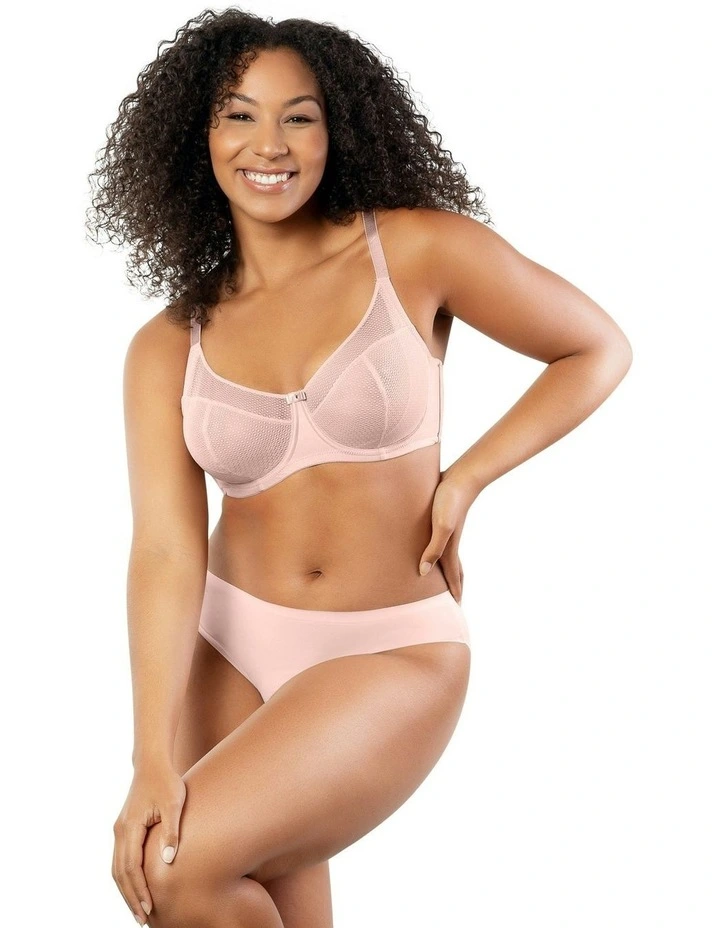 Paige Geometric Lace Unlined Underwire Full Bust Bra in Porcelain image 5