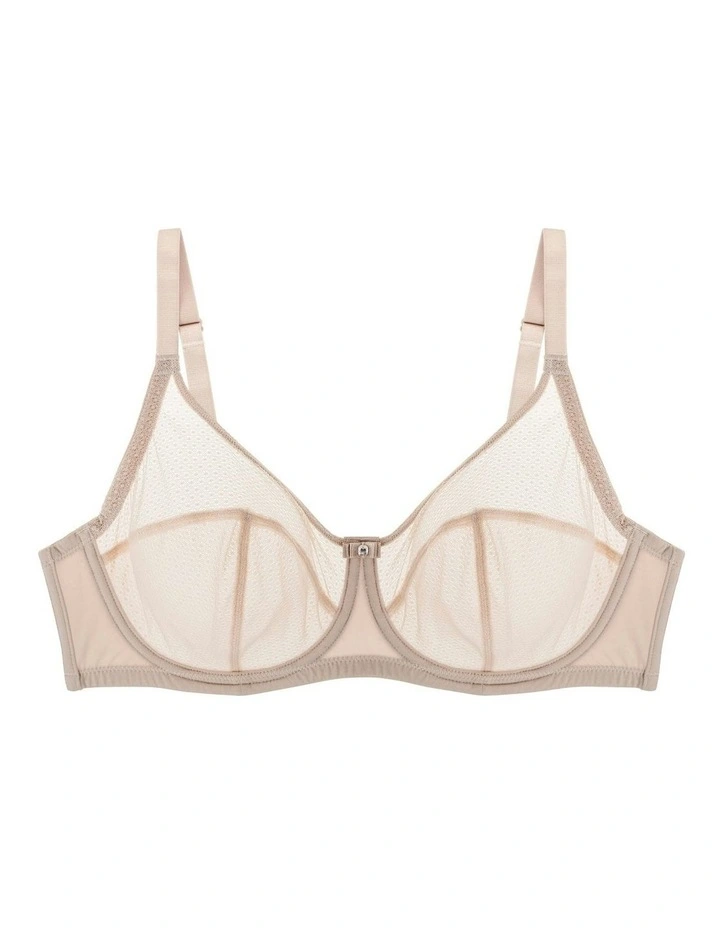 Paige Geometric Lace Unlined Underwire Full Bust Bra in Porcelain image 7