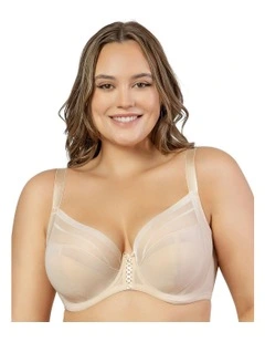 Shea Supportive Full Bust Plunge Bra in Bare