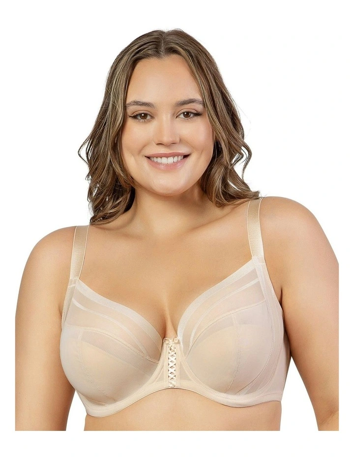 Shea Supportive Full Bust Plunge Bra in Bare image 1